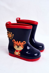 Чоботи гумові калоші дитячі темно-сині
