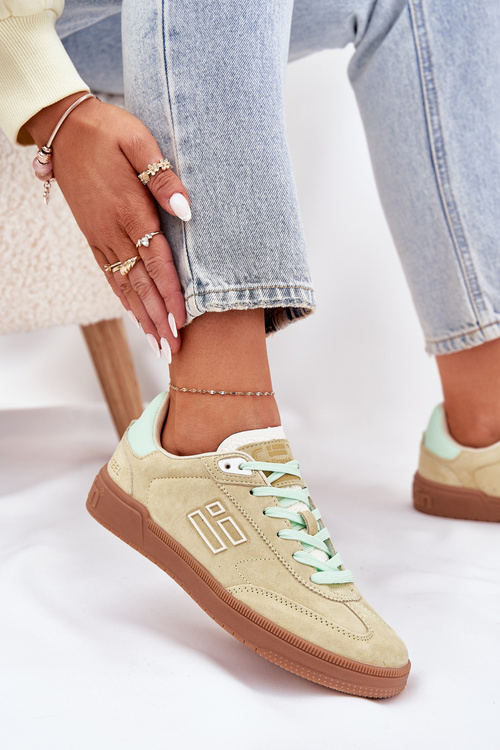 Замшеве Спортивне Взуття Кросівки Для Жінок D.Franklin Лайм DFSH387005