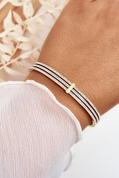 Браслет з нержавіючої сталі з кубічним цирконієм