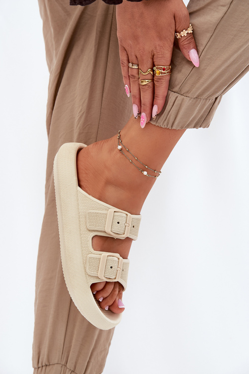 Жіночі Сандалі На Платформі З Пряжками Бежеві Нітіана