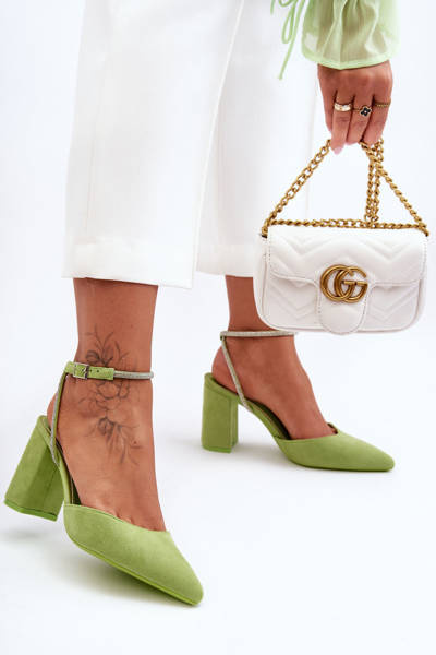 Шкіряні туфлі з декоративною стрічкою Green Lirosa