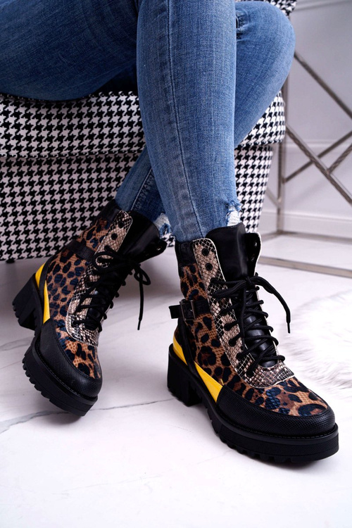 Жіночі високі черевики Trappers Leopard Femida