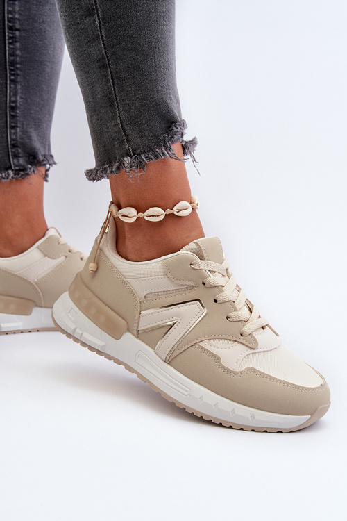 Жіночі бежеві кросівки зі штучної шкіри Vinelli