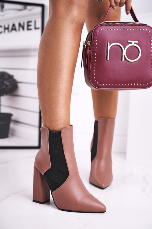 Жіночі чоботи на блочному каблуці Рожеві Good Vibes