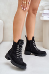 Ботильйони утеплені з декоративною шнурівкою Vinceza 16465 Black