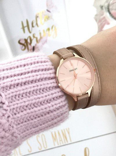 Жіночий годинник Ernest Jules Pink Gold