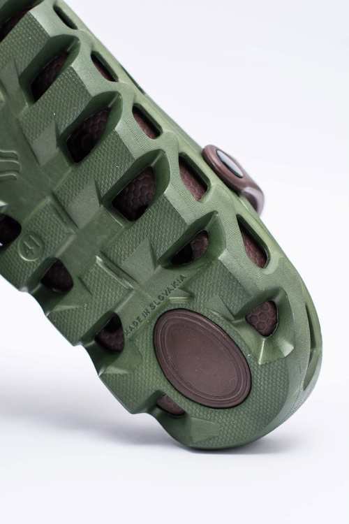 Зелені чоловічі садові легкі шльопанці Kroks Eva