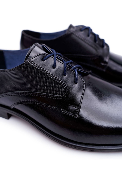 Чоловічі елегантні шкіряні кросівки Bednarek Black Midas