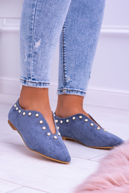 Сині напівчеревики з вирізом Lu Boo Corals Merseo