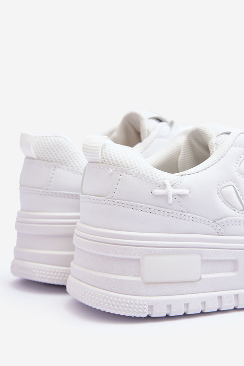 Жіночі кросівки на платформі білі Finos