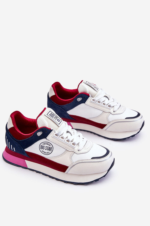 Шкіряні кросівки Memory Foam System Big Star LL274369 White-Red