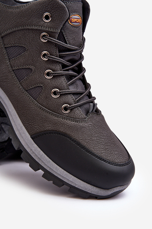 Чоловічі класичні трекінгові черевики сірі Gometti