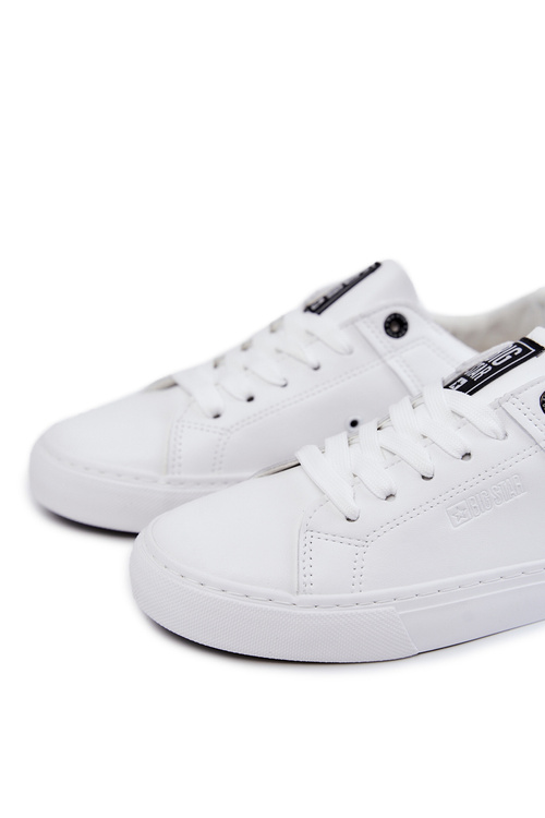 Шкіряні чоловічі кросівки Big Star JJ174105 біло-чорні