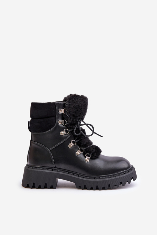 Теплі ботильйони на блискавці з еко шкіри Willatta чорного кольору