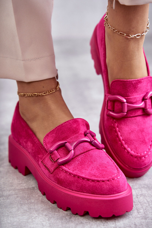 Жіночі замшеві туфлі на платформі Pink Gunn