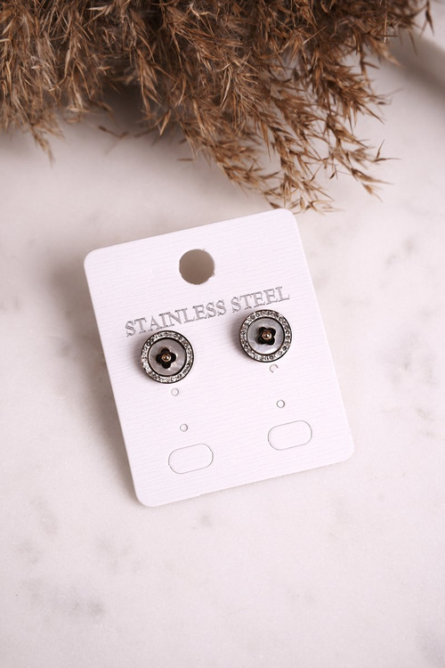 Сережки з конюшиною і фіанітами з рожевого золота. Удача