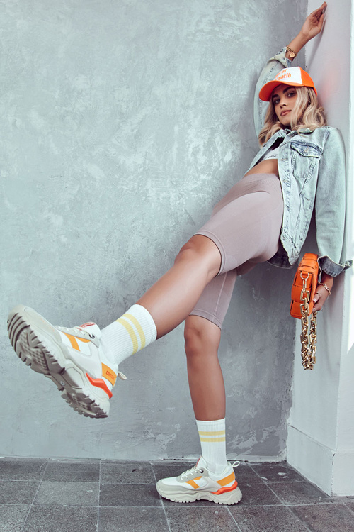 Жіноче спортивне взуття Big Star JJ274A411 біло-бежевий