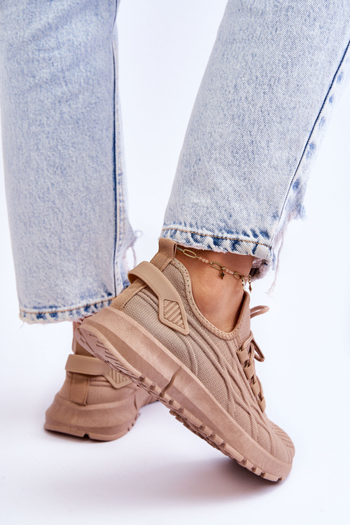 Жіночі сліпони Спортивні кросівки Темно-бежевий Rosett