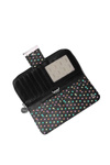 Жіночий великий гаманець на блискавці Dots Black Lunelly