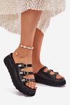 Жіночі Сандалі На Платформі З Ремінцями Чорні Nimiotte