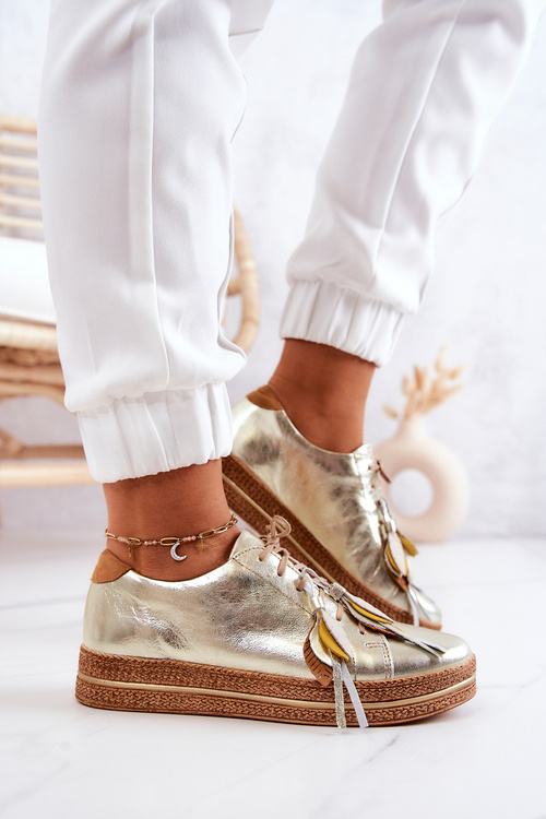 Шкіряне взуття Maciejka 04550-25 Золотий