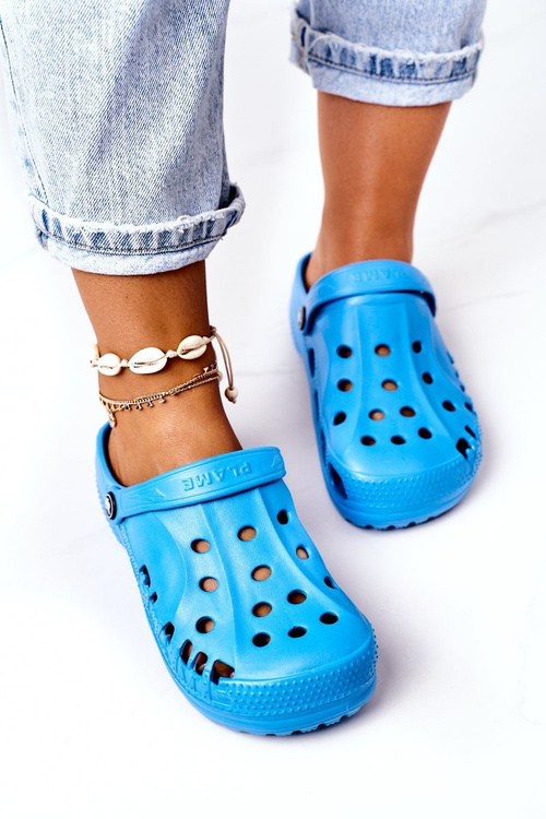 Жіночі поролонові шльопанці Kroksy EVA Blue