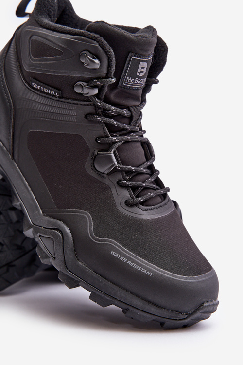 Легке утеплене чоловіче трекінгове взуття водонепроникне McBraun чорного кольору