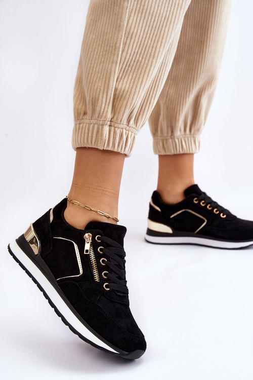 Замшеве спортивне взуття на платформі Black Riverside