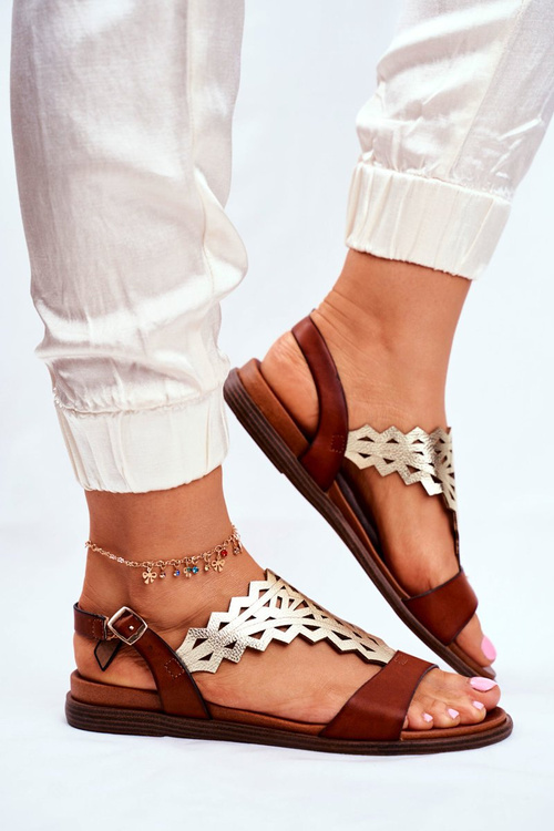 Жіночі босоніжки на підошві Sergio Leone Brown SK035