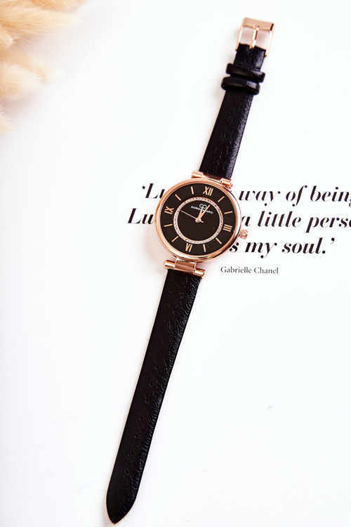 Жіночий годинник з цирконами Giorgio & Dario Black