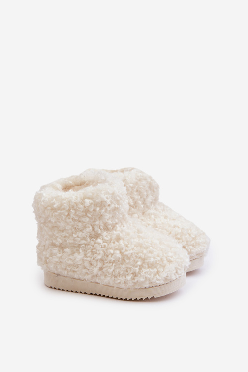 Дитячі снігові черевики з хутром Ягняти світло-бежевий Mevael