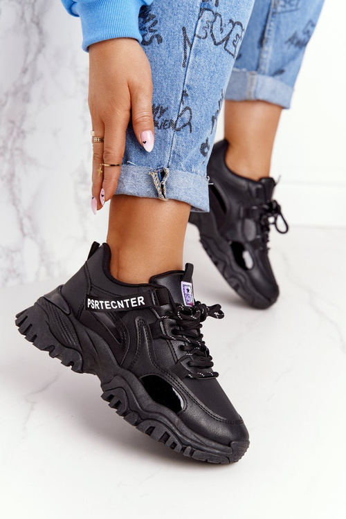 Жіночі кросівки на масивній підошві Black Laugh