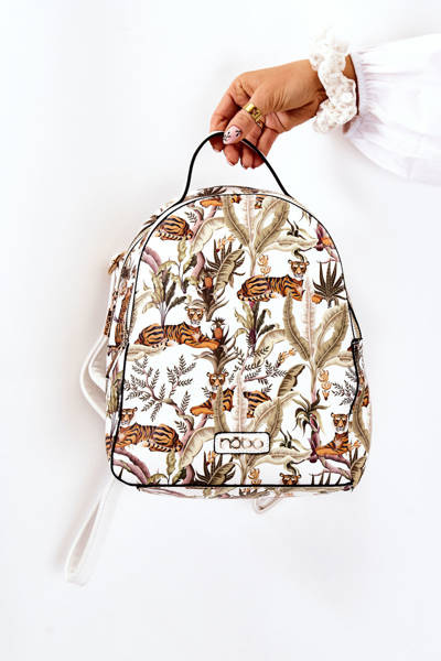 Жіночий шкіряний рюкзак NOBO M3170-CM00 White Tigers