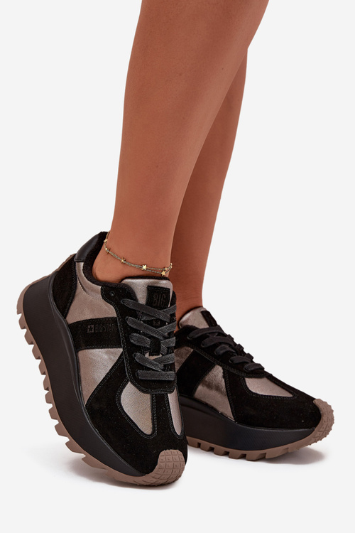 Жіночі Замшеві Кросівки З Утепленням На Платформі Big Star OO274A217 HI-POLY SYSTEM Чорні