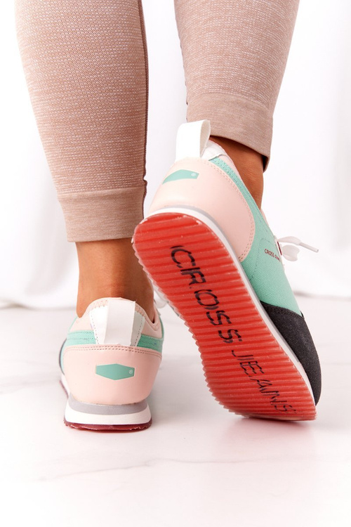 Жіночі кросівки Memory Foam CROSS JEANS HH2R4049C Green-Pink