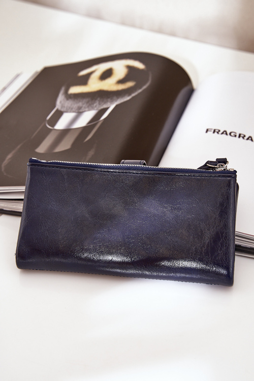 Жіночий Гаманець З Еко Шкіри Темно-Синій Irinda