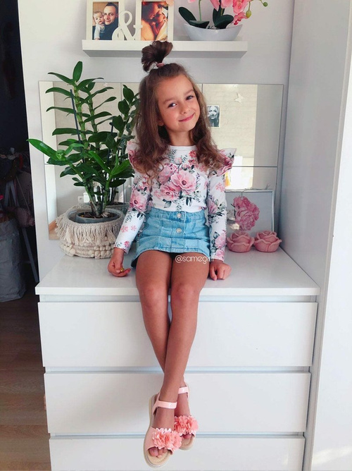 Дитячі босоніжки на липучці світяться рожеві Мілена