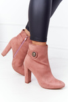 Класичні чоботи на блочному каблуці Lu Boo Рожеві