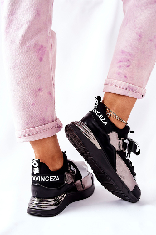 Спортивні кросівки Взуття чорно-сріблясте Dexla