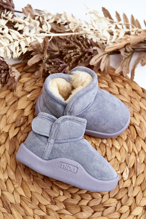 Дитячі утеплені зимові черевики з підкладкою зі штучного хутра Blue Benigna