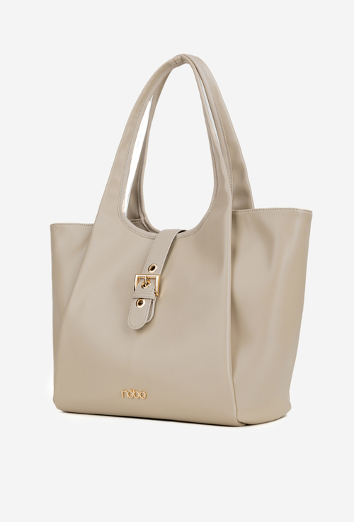 Сумка шопер з застібкою NOBO BAG6010-015 Світло бежевий