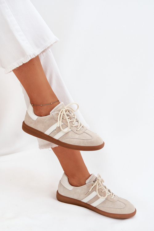 Низькі Шкіряні Кросівки Для Жінок Бежеві Ismina