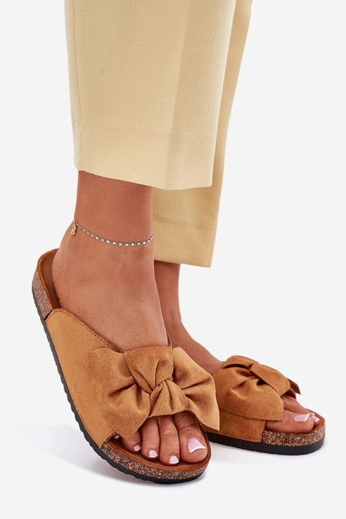 Жіночі Сандалі На Корковій Підошві З Бантом Кемел Сереса