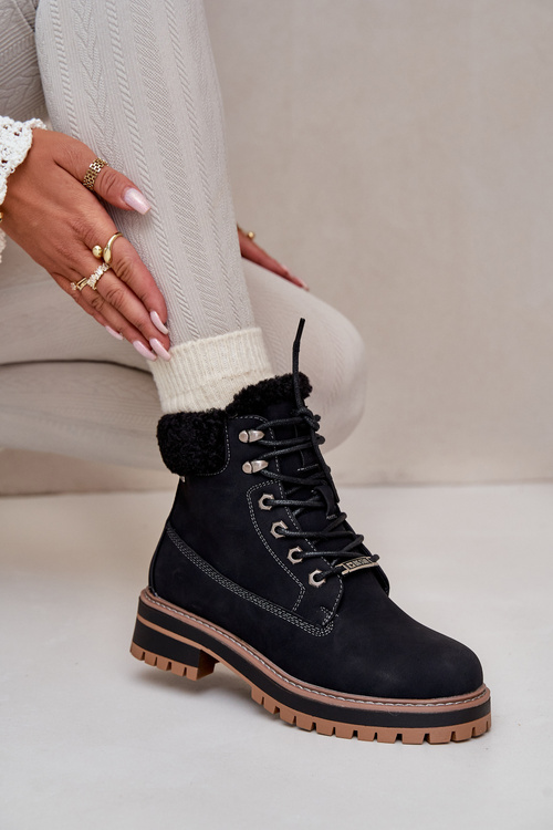 Теплі жіночі черевики Big Star OO274A287 Чорні