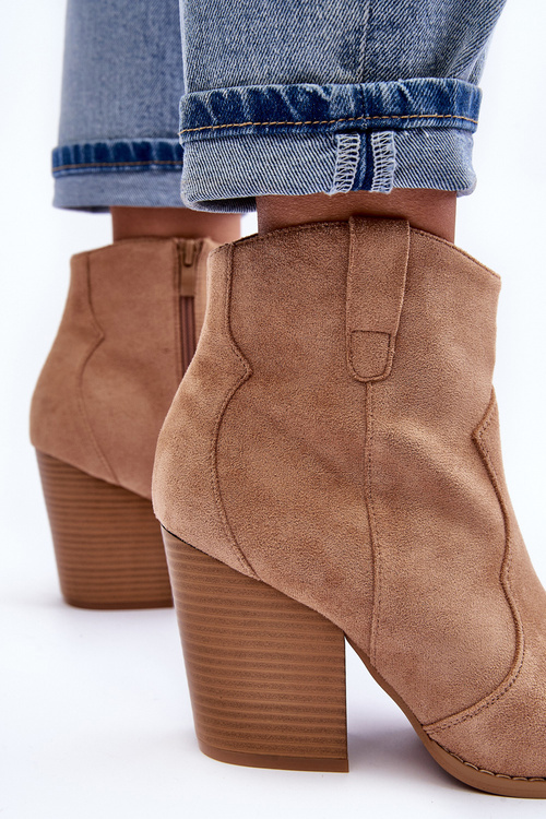 Замшеві ковбойські чоботи на підборах, бежевий Lotoune