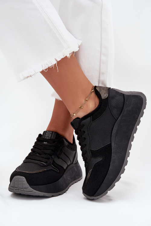 Утеплені Жіночі Кросівки На Платформі Big Star SS274007 HI-POLY SYSTEM Чорні
