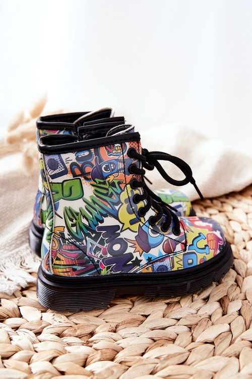 Чоботи дитячі теплі на блискавці кольоровий типтоп