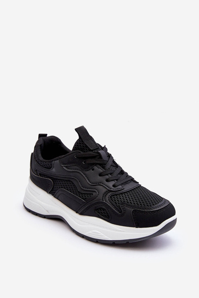 Жіночі спортивні кросівки на платформі чорно-білі Lomare