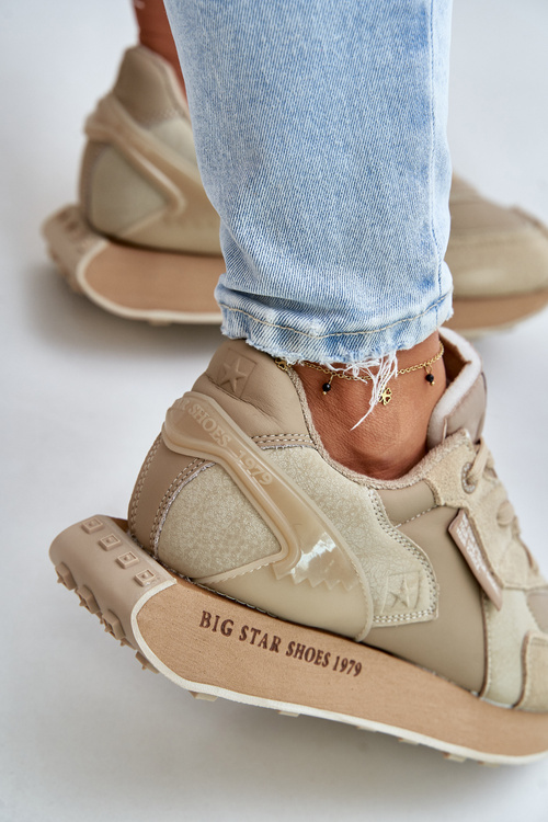 Жіночі шкіряні кросівки Big Star OO274564 Hi-Poly System Beige