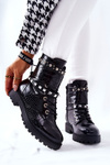 Розминка Робочі черевики на шпильках Black Nephele